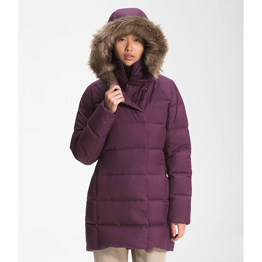 The North Face Parka Womens Australia - The North Face New Dealio Burgundy / Black (XFG-071629)